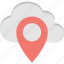 cloud computing, location pin, map pin, online map 