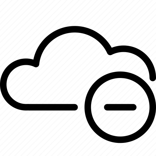 Cloud, minus, data, remove, storage icon - Download on Iconfinder