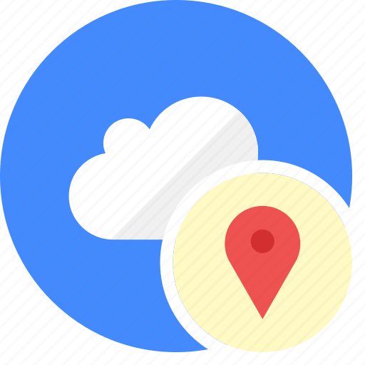 Cloud, cluouding, direction, local, locatio, place icon - Download on Iconfinder
