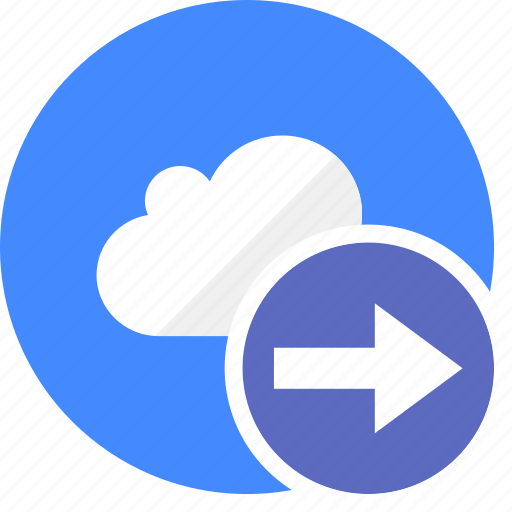 Arrow, cloud, cluouding, direction, go, play, right icon - Download on Iconfinder