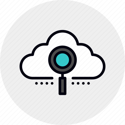 Cloud, data, information, magnifier, network, search icon - Download on Iconfinder