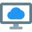 cloud, computer, network, monitor 