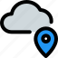 cloud, location, network, pin 