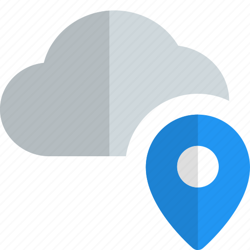 Cloud, location, network, map icon - Download on Iconfinder