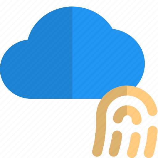 Fingerprint, cloud, network, technology icon - Download on Iconfinder