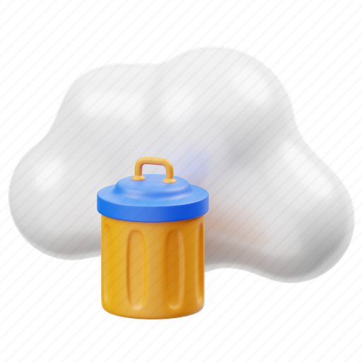 Cloud, delete, computing, server, data, storage, internet 3D illustration - Download on Iconfinder