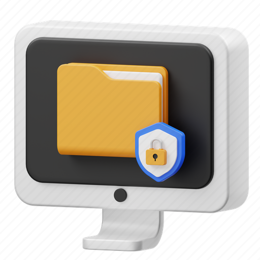File, protection, device, computer, computing, secure, storage 3D illustration - Download on Iconfinder