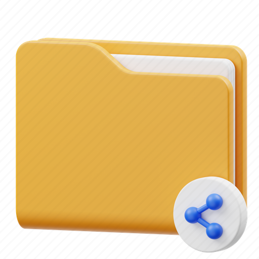 Folder, share, data, file, document, computing, archive 3D illustration - Download on Iconfinder