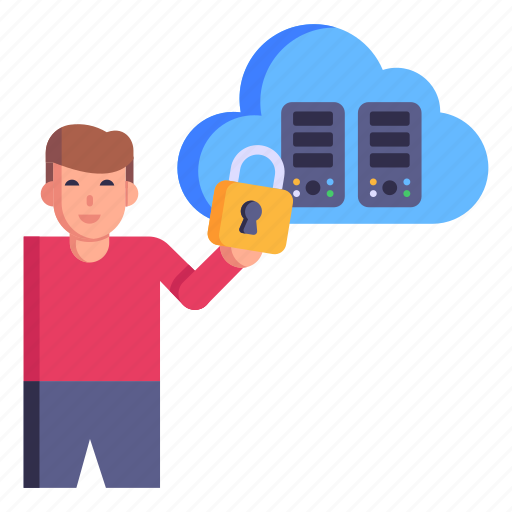 Cloud protection, cloud security, storage protection, cloud encryption, data safety icon - Download on Iconfinder