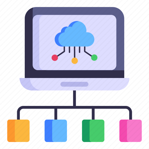 Cloud computing, cloud technology, cloud structure, cloud network, cloud services icon - Download on Iconfinder