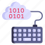 cloud coding, binary cloud, binary storage, binary code, bit code 