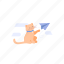 send, cat, pet, airplane, fly, message, conversation, talk, chat 