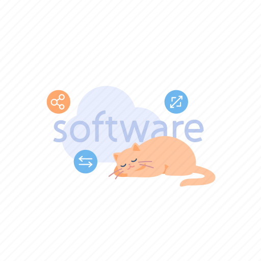 Soft, cat, cute, kitty, animal, software, cloud icon - Download on Iconfinder