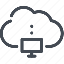 cloud, computer, connect, connection, monitor, service