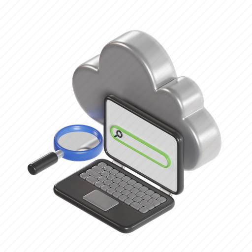 Cloud, search, cloud service, save, find, website, computer icon - Download on Iconfinder