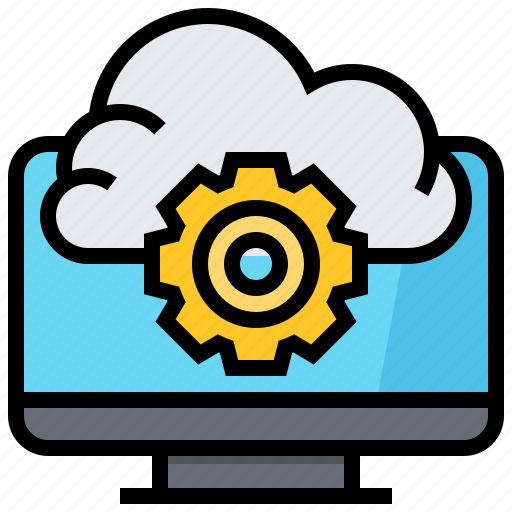 Cloud, computer, data, gear, service, technology icon - Download on Iconfinder