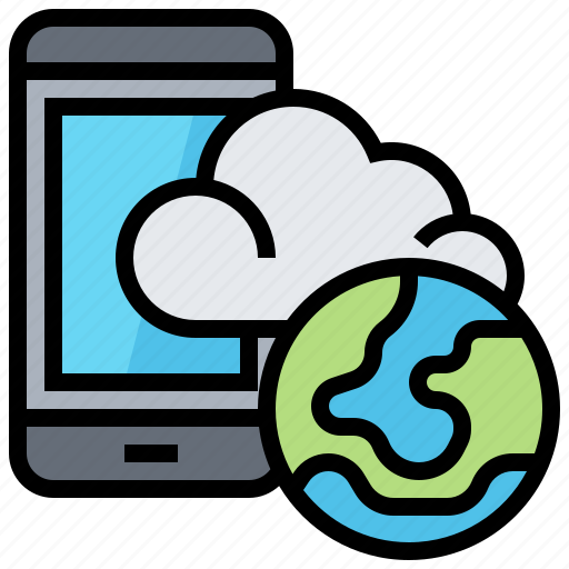Cloud, data, golbal, smartphone, technology icon - Download on Iconfinder
