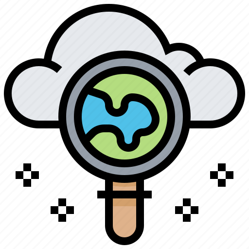 Cloud, data, file, find, search, technology icon - Download on Iconfinder