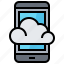 cloud, data, file, smartphone, technology 