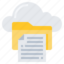 cloud, data, document, file, folder, technology 