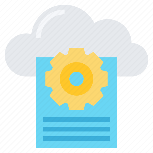 Cloud, data, document, file, gear, technology icon - Download on Iconfinder