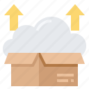 cloud, data, package, storage, technology, upload