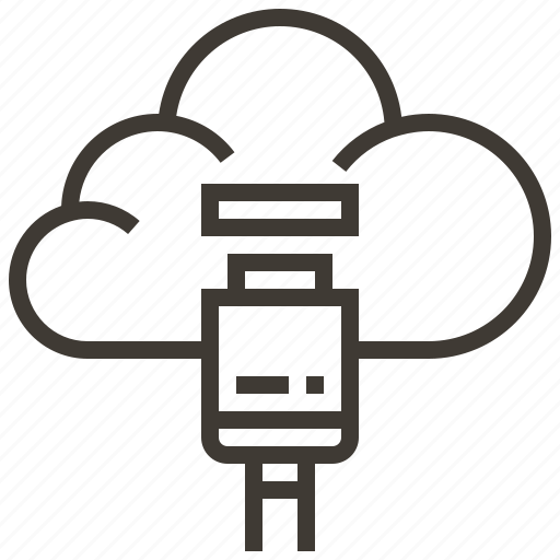 Cloud, internet, network, service, technology, communication, usb icon - Download on Iconfinder