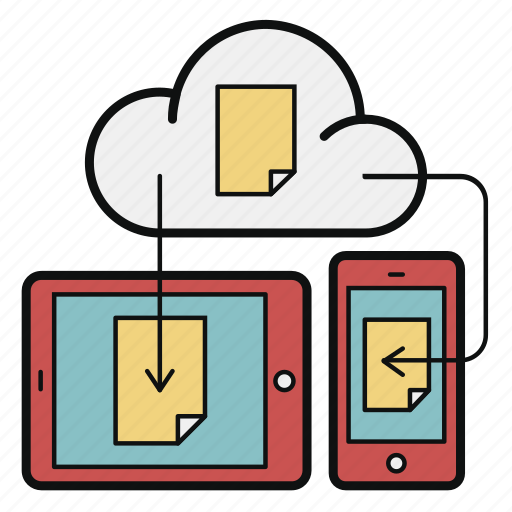 Cloud, document, mobile, storage, sync, tablet, update icon - Download on Iconfinder