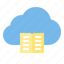 book, cloud, library, storage, technology