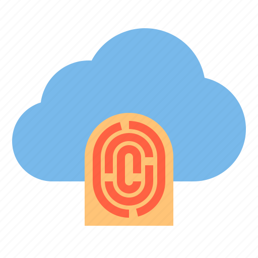 Cloud, fingerprint, storage, technology icon - Download on Iconfinder