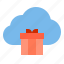 cloud, gift, storage, technology 