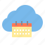 calendar, cloud, meeting, storage, technology 