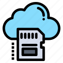 archive, card, cloud, data, sd