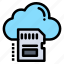 archive, card, cloud, data, sd 