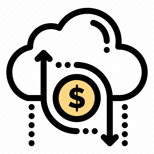 Arrow, cloud, data, dollar, money icon - Download on Iconfinder
