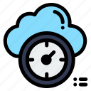 cloud, dashboard, time, timer
