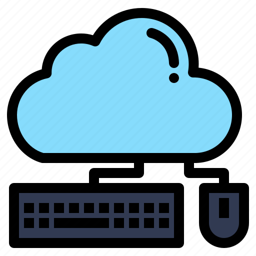 Cloud, computing, data, keyboard, mouse icon - Download on Iconfinder