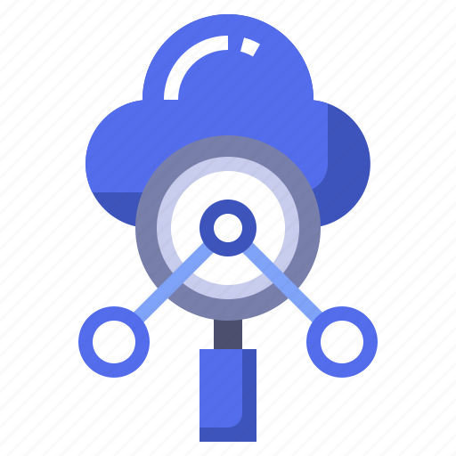 Cloud, cloudy, search, server, storage, weather icon - Download on Iconfinder