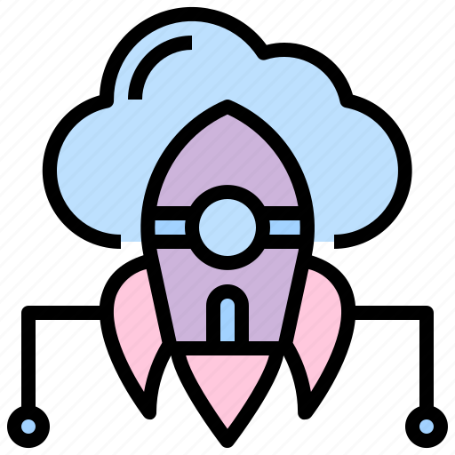 Rocket, cloud, computing, data, deploy, storage, scalability icon - Download on Iconfinder