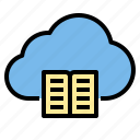 book, cloud, library, storage, technology
