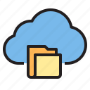 cloud, data, folder, storage, technology