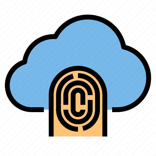 Cloud, fingerprint, storage, technology icon - Download on Iconfinder