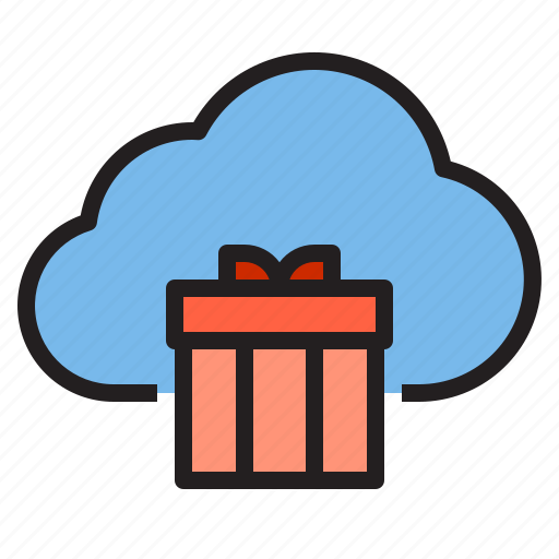 Cloud, gift, storage, technology icon - Download on Iconfinder