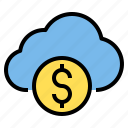 cloud, money, storage, technology
