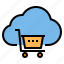 cloud, shopping, storage, technology 