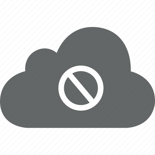 Ban, cloud, forbidden, close, delete, remove icon - Download on Iconfinder
