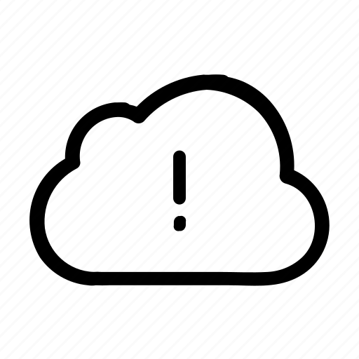 Cloud error, cloud notification, warning, exclamation, cloud, storage, server error icon - Download on Iconfinder