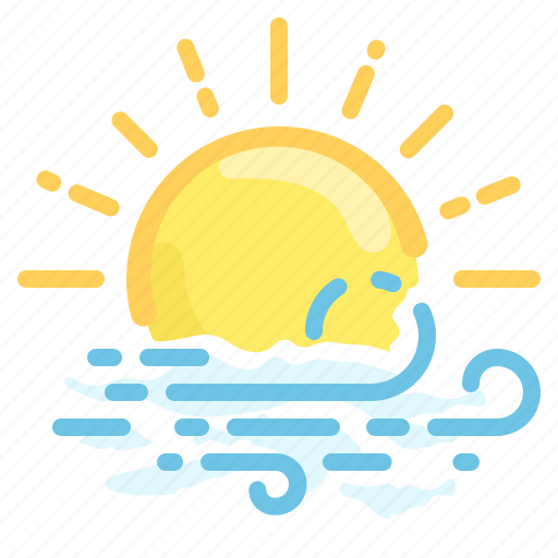 Forecast, sun, sunny, weather, wind, windy icon - Download on Iconfinder