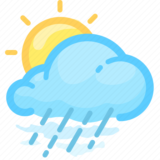 Cloud, cloudy, forecast, rain, rainy, sun, weather icon - Download on Iconfinder