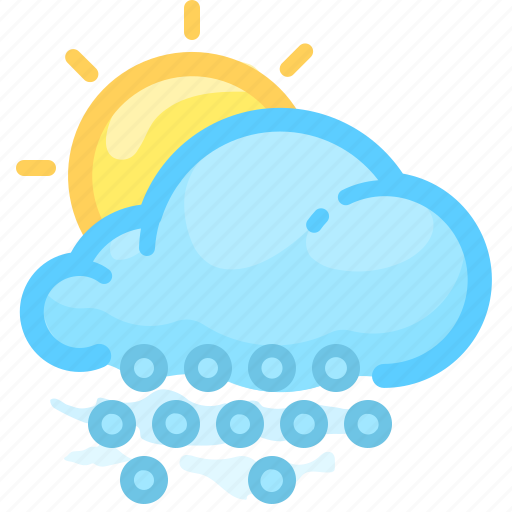 Cloud, forecast, hail, shower, sun, weather, with icon - Download on Iconfinder